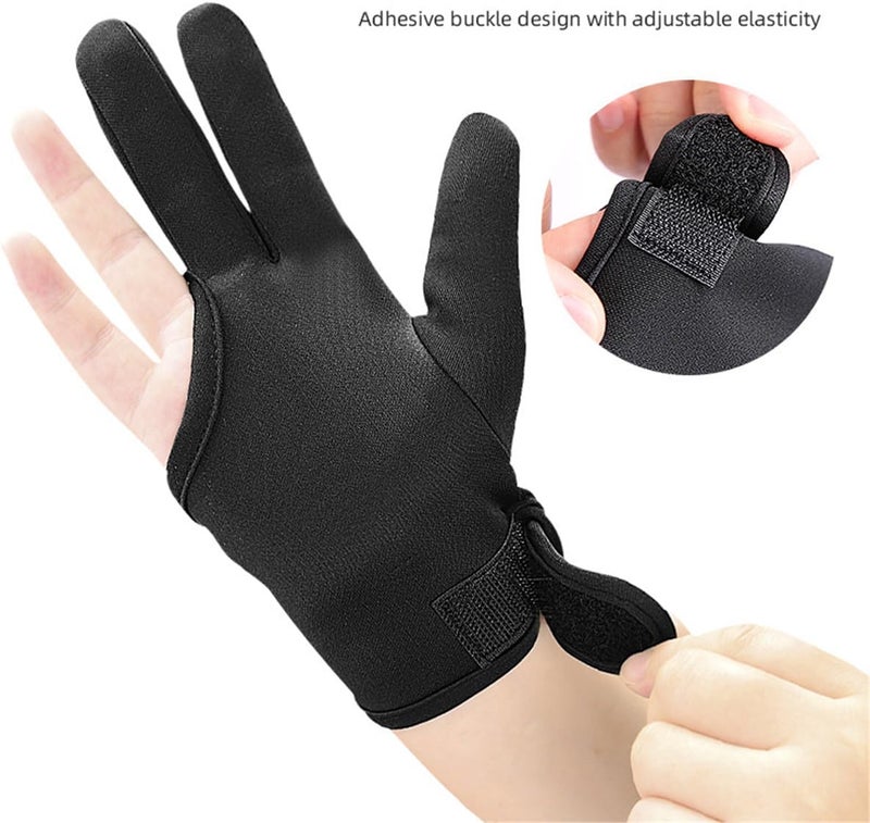 Price Xes Heat Gloves for Hair Styling, 1 Pair Curling Iron Gloves Pro 3 Finger Barber Gloves Heat Resistant Hair Tools for Perming, Hair Straightening, Curling Wand and Flat Iron - Image 3